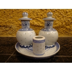 Galheteiro em Porcelana Oriental Grão de Arroz