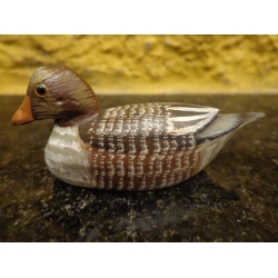 Antiga Miniatura De Pato Em Madeira - C 3683