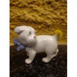 Antigo Pequeno Cachorro Em Porcelana Alem - R 3692