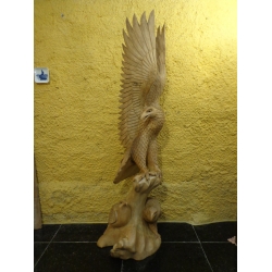 Antiga Escultura De guia Em Madeira - R 5979