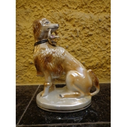 Antiga Escultura Cachorro Em Porcelana - R 5982