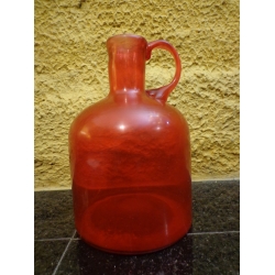 Antigo Garrafo Em Vidro Vermelho - R 6291