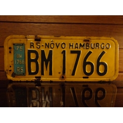 Placa Automotiva Amarela RS - BM 1766
