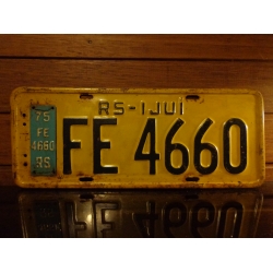Placa Automotiva Amarela RS - FE 4660