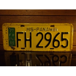 Placa Automotiva Amarela RS - FH 2965