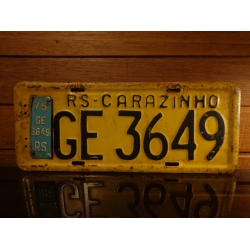 Placa Automotiva Amarela RS - EC 3649