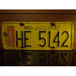 Placa Automotiva Amarela RS - HE 5142