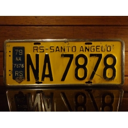 Placa Automotiva Amarela RS - NA 7878