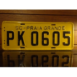 Placa Automotiva Amarela SC - PK 0605